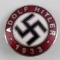 WWII GERMAN ADOLF HITLER 1933 PARTY LAPEL BADGE