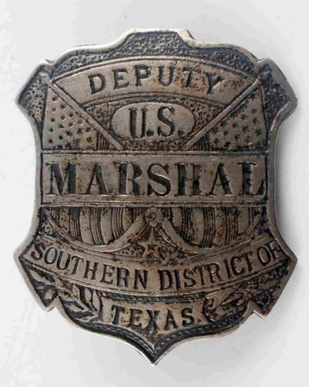 OLD WEST DEPUTY US MARSHAL TEXAS COWBOY LAW BADGE