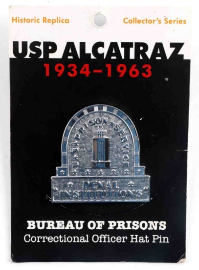ALCATRAZ BUREAU OF PRISONS HISTORIC CAP BADGE