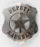 OLD WEST DEPUTY US MARSHAL COWBOY ERA LAW BADGE
