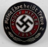 WWII GERMAN WAFFEN SS 1933 HITLER MEMBER BADGE