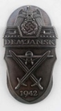 WWII GERMAN DEMJANSK 1942 SLEEVE SHIELD