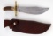 STAG GRIP MARBLES BOWIE KNIFE W SHEATH 14 INCH