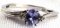 10K WHITE GOLD .24 CARAT LAVENDER QUARTZ RING SZ 7