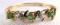 WOMENS 10K GOLD DIAMOND & EMERALD RING SIZE 7.5