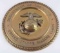 DEPT OF NAVY USMC BRASS WALL PLAQUE W HANGER