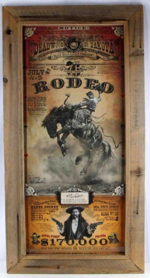 DAYS OF 76 RODEO 2012 OLD WEST STYLE FRAMED POSTER