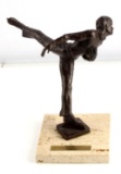 ROYAL COPPENHAGEN BRONZE ICE SKATER BY KELSEY