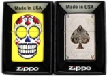 TWO NEW ZIPPO REFILLABLE BUTANE LIGHTERS