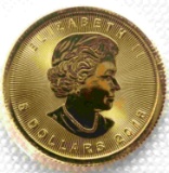 1/10TH OZ CANADIAN MAPLE LEAF GOLD COIN