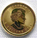 1/10TH OZ CANADIAN MAPLE LEAF GOLD COIN