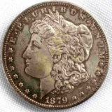 1879 S MORGAN SILVER DOLLAR COIN 3RD REVERSE AU-MS