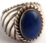 CAROLYN POLLACK LAPIS LAZULI STERLING SILVER RING