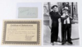 BUD ABBOTT LOU COSTELLO SIGNED CARD W PHOTO