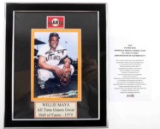 WILLIE MAYS BASEBALL GAME SIGNED PHOTOGRAPH W COA