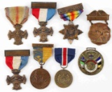 WWI STATE VICTORY SERVICE MEDAL LOT OF 8 1 NAMED