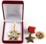 SOVIET RUSSIAN USSR HERO STAR & MARSHALL STAR LOT