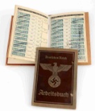 WWII GERMAN THIRD REICH DAF BOOKLET AND WORKBOOK