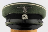 WWII GERMAN THIRD REICH SS OFFICER VISOR CAP