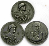 3WWII GERMAN THIRD REICH ANTI SEMITIC TOKEN MEDALS