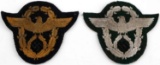2 WWII GERMAN THIRD REICH POLICE PATCHES