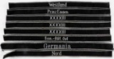 WWII GERMAN REICH LOT OF 8 WAFFEN-SS CUFF TITLES
