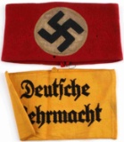 LOT OF 2 WWII GERMAN THIRD REICH NSDAP ARMBAND