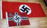 WWII GERMAN THIRD REICH RALLY BANNER & BATTLE FLAG