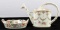 DRESDEN PORCELAIN  RETICULATED FLORAL LOT 2 PIECE