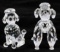 SWAROVSKI CRYSTAL POODLE FIGURINES RETIRED