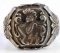 WWII GERMAN THIRD REICH SS KNIGHT RING IN SILVER