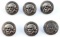 WWII GERMAN REICH LOT OF 6 SS TOTENKOPF BUTTONS