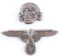 WWII GERMAN REICH TOTENKOPF & EAGLE VISOR PINS