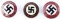 WWII GERMAN REICH LOT OF 3 NSDAP ENAMEL PARTY PINS