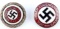 WWII GERMAN REICH TWO NSDAP ENAMEL PARTY PINS