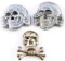 WWII GERMAN REICH THREE SS TOTENKOPF PINS