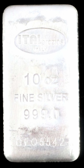 10 TROY OUNCE FINE SILVER BULLION BAR