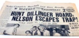 1934 HERALD EXAMINER JOHN DILLINGER DEATH