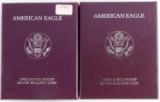 1 OZ AMERICAN EAGLE SILVER PROOF COIN LOT OF 2