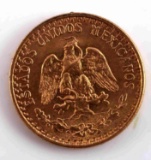 1945 DOS PESOS MEXICAN GOLD COIN