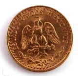 1945 DOS PESOS MEXICAN GOLD COIN