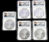 AMERICAN EAGLE MS70 2014 1ST RELEASE SILVER COINS