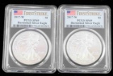 2  2017 W PCGS BURNISHED SILVER EAGLE COIN