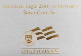 AMERICAN EAGLE 20TH ANNIVERSARY SILVER COIN SET