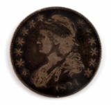 1824 CAPPED BUST SILVER HALF DOLLAR F COIN