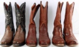 LOT OF 3 MENS COWBOY BOOTS SIZE 10 10.5 LUCCHESE