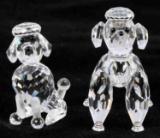 SWAROVSKI CRYSTAL POODLE FIGURINES RETIRED