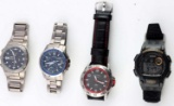 LOT OF 4 MENS WRISTWATCHES CASIO OCEANUS BOCCIA