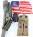 US WWI WWII PRACTICE GRENADE & 48 STAR FLAG