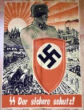 WWII GERMAN SS SAFE PROTECTION POSTER